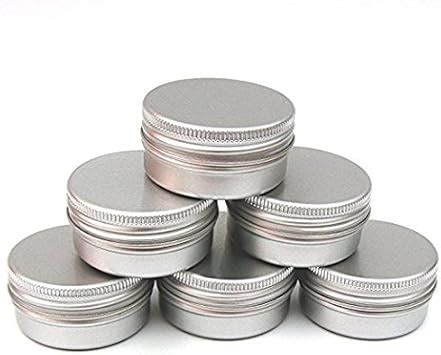 CTKcom Screw Top Round Steel Tins,1/2